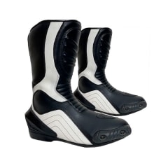 Botas Vitese Gp54 Larga Cuero Negro Blanco