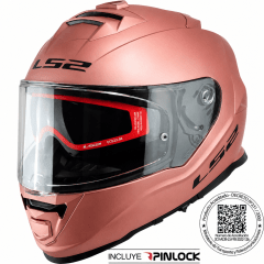 CASCO LS2 FF800 STORM II ROSA GOLD MATE | CERTIFICADO ECE 22.06