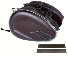Alforja Para Moto Rigida Diseño Fibra Carbon Lisa