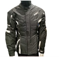 Chaqueta De Moto kmz negra reflectores blanco