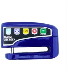 Candado Freno De Disco Con Alarma Para Moto azul