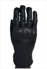 guante cuero hombre negro perforado