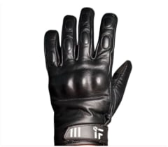 Guante moto cuero negro Insignia IFGC
