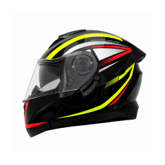CASCO ABATIBLE GHB 162 PRESTIGE NEGRO ROJO AMARILLO