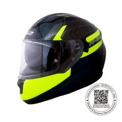 CASCO PARA MOTO LS2 FF320 STREAM EVO EXO NEGRO AMARILLO CON VISOR SOLAR