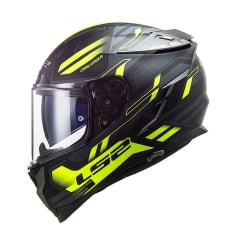 Casco Integral Ls2 Ff327 Challenger Spin Amarillo Cobalto Matte