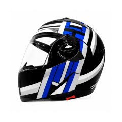 CASCO ABATIBLE GHB 158 AZUL BLANCO