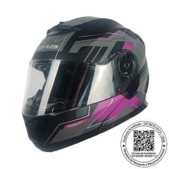 CASCO ABATIBLE GHB 160 STRAITS NEGRO ROSA MATTE