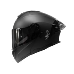 CASCO ABATIBLE HRO 3480DV SOLID CON DOBLE VISOR NEGRO MATE