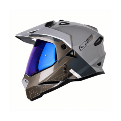 CASCO MULTIPROPOSITO HRO MX-330DV DOWNHILL CON DOBLE VISOR GRIS