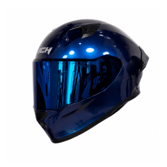 CASCO ICH 503 SOLID CON DISEÑO AERODINÁMICO CAMALEÓN AZUL