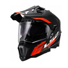 CASCO LS2 MX701 EXPLORER NEGRO ROJO GRIS MATE | AVENTURA, SEGURIDAD Y MÁXIMO CONFORT