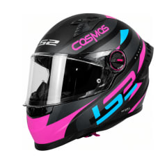 CASCO LS2 FF816 COSMOS MODOK NEGRO ROSA MATE |SEGURIDAD, ESTILO Y TECNOLOGÍA