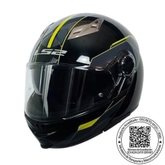 Casco Abatible Ls2 Ff370 SHADOW NEGRO AMARILLO