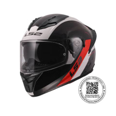 CASCO LS2 FF806 FUSION PHINX BLANCO GRIS PERLA