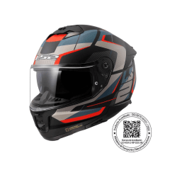 CASCO LS2 FF808 STREAM II NEGRO AZUL MATE | CERTIFICADO ECE 22.06
