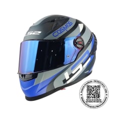 CASCO LS2 FF816 COSMOS MODOK NEGRO AZUL MATE MICA AZUL