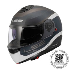 CASCO LS2 FF908 STROBE II VICTORY GRIS AZUL ARENA MATE