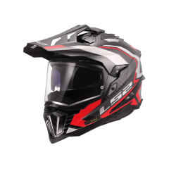 CASCO PARA MOTO LS2 MX701 EXPLORER CARBONO FRONTIER II MULTIPROPÓSITO ROJO MATE