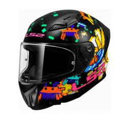 CASCO LS2 FF810 VIGO SPACE ATTACK NEGRO AMARILLO ROJO MATE | CERTIFICADO ECE 22.06