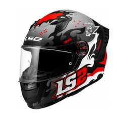 CASCO LS2 FF816 COSMOS MONARK NEGRO ROJO MATE | CERTIFICADO ECE 22.06