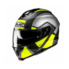 CASCO ABATIBLE HJC C91N JYN MC5 CON VISOR SOLAR AMARILLO Y GRIS