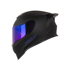 CASCO INTEGRAL PARA MOTO HRO 506 SOLID NEGRO AZUL OSCURO NORMA DOT