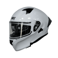 CASCO PARA MOTO ICH 3120 SOLID BLANCO ABATIBLE CON DOBLE VISOR