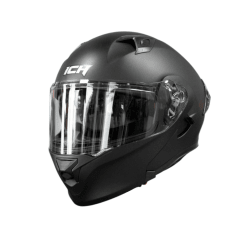 CASCO PARA MOTO ICH 3120 SOLID NEGRO OPACO ABATIBLE CON DOBLE VISOR