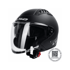CASCO PARA MOTO  LS2 OF600 COPTER II NEGRO MATE