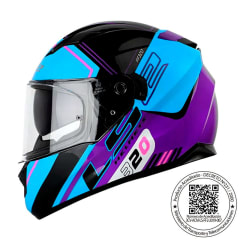 Casco Integral Ls2 Ff320 Stream Evo Sche Azul Morado