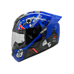 CASCO PARA MOTO LS2 FF352 EVO BIG ONE AZUL BLANCO SPOILER AZUL