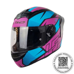 Casco Integral Ls2 Ff352 Axtro Negro Purpura Azul Mate