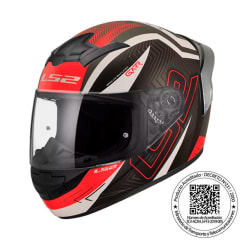 Casco Ls2 Ff352 Evo Garr Gris Blanco Rojo Mate