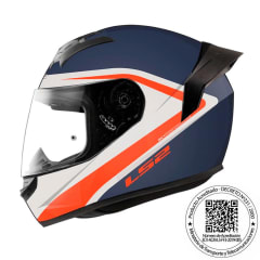 Casco Ls2 Ff352 Evo Radical Azul Mate Naranjo