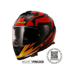 CASCO PARA MOTO LS2 FF800 STORM II ATOMIK SHADOW ROJO