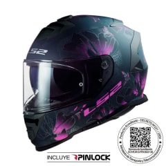 CASCO INTEGRAL LS2 FF800 STORM II BURST NEGRO ROSA MATTE