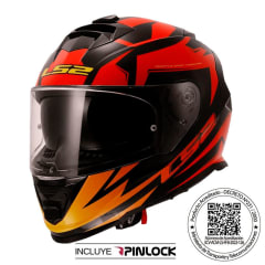 CASCO LS2 FF800 STORM II ATOMIK ROJO SHADOW