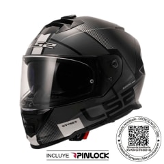 CASCO LS2 FF800 STORM II EPIC NEGRO BLANCO MATE