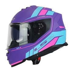 CASCO LS2 FF800 STORM II FIST MORADO AZUL MATE | CERTIFICADO ECE 22.06