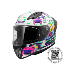 CASCO PARA MOTO LS2 FF810 VIGO SPACE ATTACK BLANCO MORA