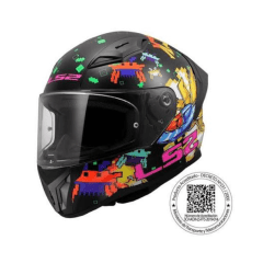 CASCO PARA MOTO LS2 FF810 VIGO SPACE ATTACK NEGRO AMARILLO ROJO MATE
