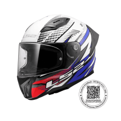 CASCO PARA MOTO LS2 FF810 VIGO FLIGHT BLANCO AZUL ROJO