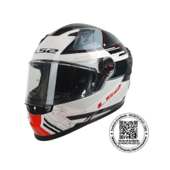 CASCO PARA MOTO LS2 FF816 COSMOS DIGITAL BLANCO NEGRO ROJO