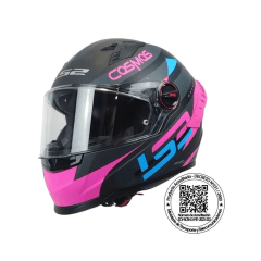 CASCO LS2 FF816 COSMOS MODOK NEGRO ROSA MATE |SEGURIDAD, ESTILO Y TECNOLOGÍA