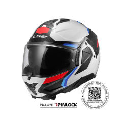 CASCO PARA MOTO LS2 FF910 ADVANT II TRIPLE BLANCO AZUL ROJO