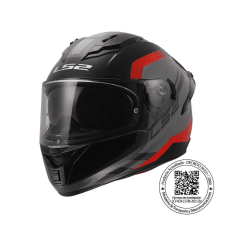 CASCO PARA MOTO LS2 FF806 FUSION BLURE GRIS ROJO MATE