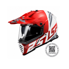 CASCO PARA MOTO LS2 MX436 PIONEER EVO EVOLVE ROJO BLANCO