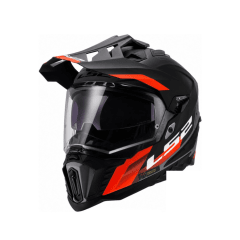 CASCO PARA MOTO LS2 MX701 EXPLORER HEXA NEGRO ROJO GRIS MATE