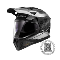 CASCO PARA MOTO LS2 MX702 PIONEER II 100 MERIDIAN NEGRO GRIS MATE